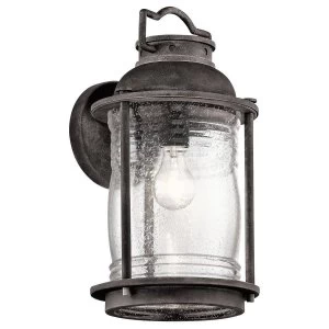 image of 1 Light Large Outdoor Wall Lantern Zinc IP44, E27