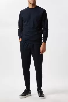 image of Navy Premium Tapered Joggers