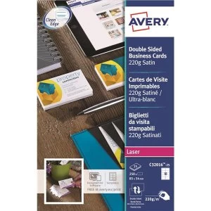 image of Avery C32016 25 Colour Laser Business Card Pack of 250