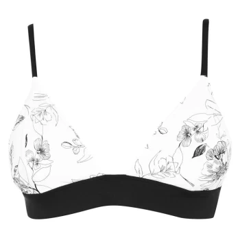 image of Firetrap Strap Bikini Top Ladies - White L Flwr Pr