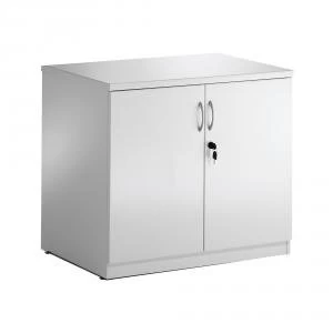 Image of Trexus Desk High Cupboard 800x600x730mm High Gloss White Ref I000732