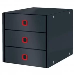 image of LEITZ Draw.Cabinet C&S Cosy3Drawer velvet gy