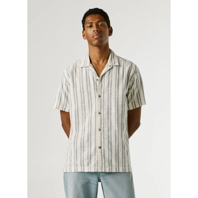 Image of Pepe Jeans Shirt Pepe Jeans Pershore Blanc Male XL
