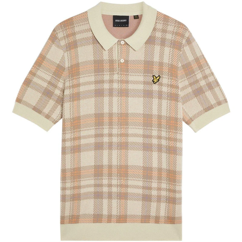 Image of Lyle and Scott Mens Tartan Knitted Top Luna X588 male L