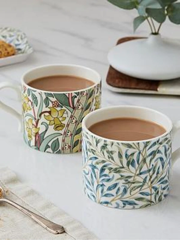 Image of MORRIS & CO. Set of 2 Morris & Co. Seaweed Mugs blue ONE SIZE
