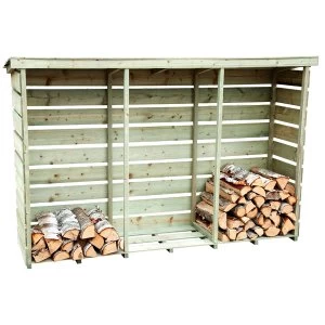 Image of Charles Bentley Garden Wooden Triple Log Store