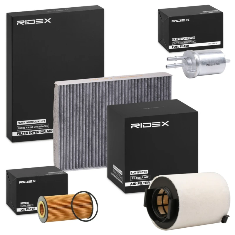 Image of RIDEX 4055F25796 Filter Set with gasket/seal, with pre-filter Filter Set (4055)