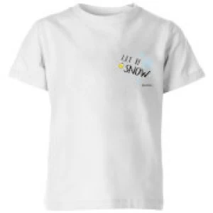 image of Smiley World Let It Snow Kids T-Shirt - White - 11-12 Years