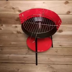 image of 14" Round Garden Barbecue / BBQ with Wind Shield & Shelf