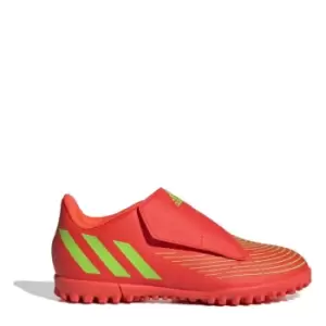 Image of adidas Predator Edge.4 Velcro Astro Turf Football Boots Kids - Red