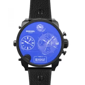 SBA Chronograph Quartz Blue/Black Dial Analog Digital Mens Watch