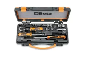 Image of Beta Tools 900/C13-8 21pc 1/4" Square Drive Hex Socket & Accessory Set 009000954