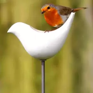 Image of Ceramic Garden Peanut & Seed Bird Feeder - Large