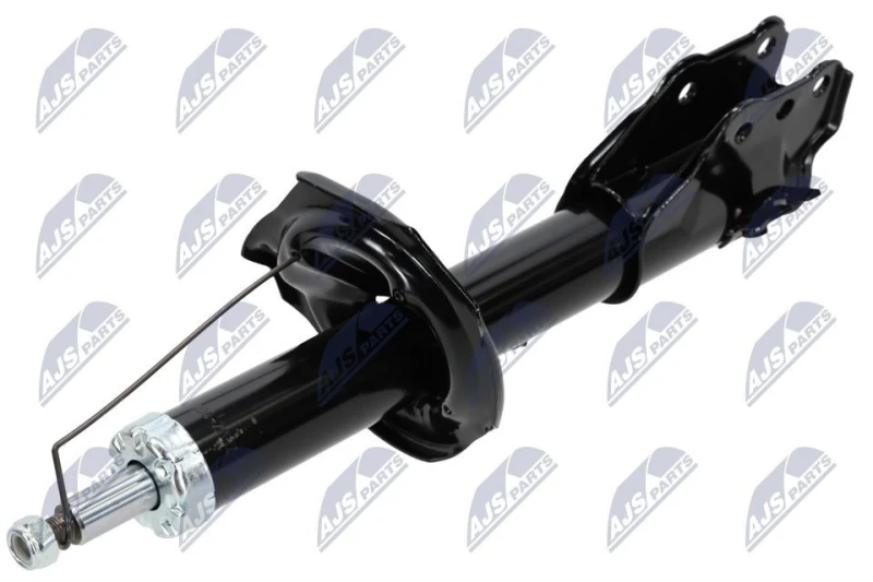 Image of NTY A-MZ-007 Shock absorber Front Axle Left, Gas Pressure, Twin-Tube, Suspension Strut, Bottom Clamp Shock Absorber (854)