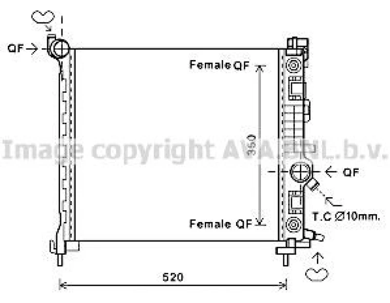 Image of Engine radiator PRASCO OL2681