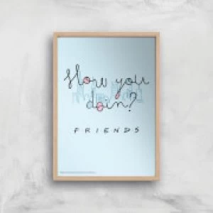 Image of Friends How You Doin'? Giclee Art Print - A4 - Wooden Frame