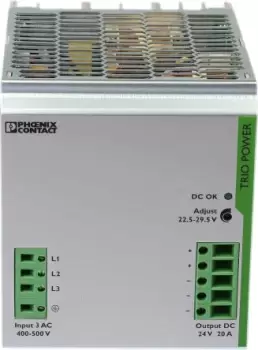 image of Phoenix Contact Trio-Ps/3Ac/24Dc/20 Psu, Din Rail, 24V, 20A