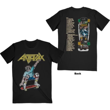 Image of Anthrax - Spreading Skater Notman Vintage Unisex Large T-Shirt - Black
