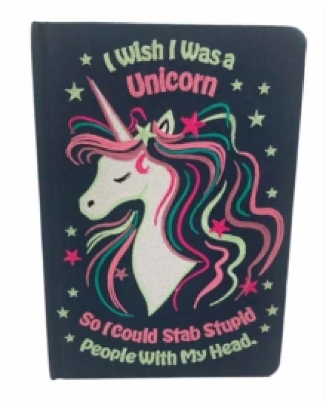 Image of I Wish I Was A Unicorn Embroidered Journal Hardback