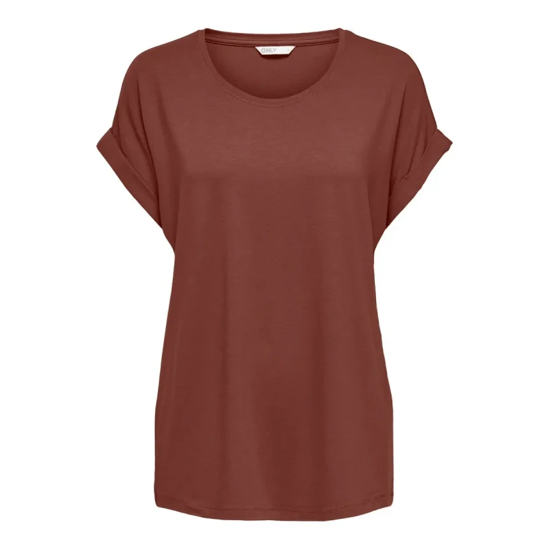 Image of Only Womens T-Shirt Only Moster manches courtes col rond Rouge Female S