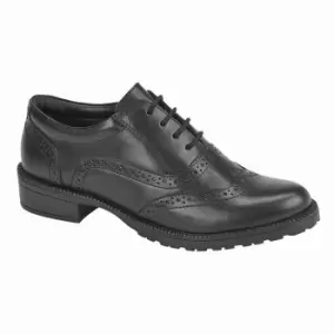 Image of Cipriata Womens/Ladies Priscilla Leather Oxfords (4 UK) (Black)