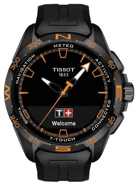 image of Tissot T-Touch T1214204705104 Connect Solar Black Silicone Watch