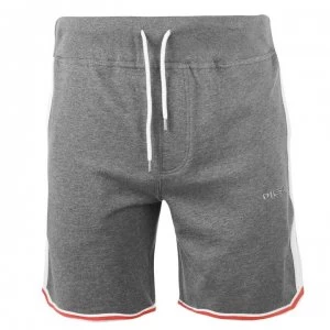 Image of Diesel Panel Stripe Shorts - Dk Grey Mel 96X