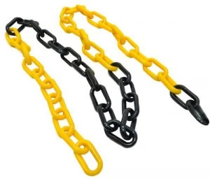 Image of Temp Barrier Plastic Chain, Yellow/Black