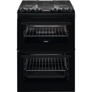 Image of Zanussi ZCG63250BA 60cm Double Oven Gas Cooker