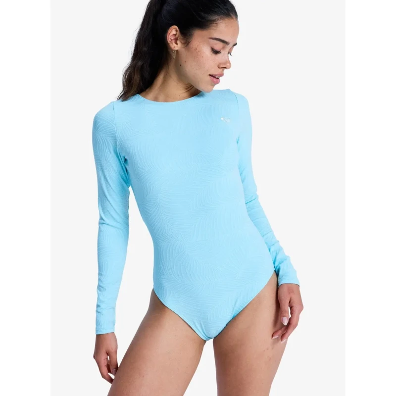 Image of Roxy 1 Piece long sleeve swimsuit For Her Roxy Palm Dreams Bleu Female M