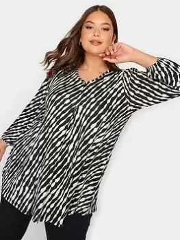 Image of Yours Balloon Sleeve Top, Black, Size 18, Women