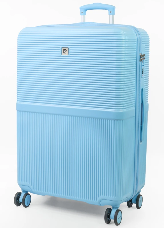 Image of Pierre Cardin Monaco Large Hold Suitcase - TSA 8-Wheel Checked Travel Luggage (M/L) in Blue Blue Unisex Large