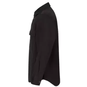 Image of Front Row Mens Cotton Drill Overshirt (XXL) (Black)