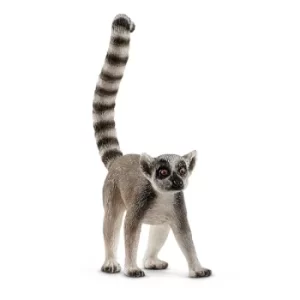 image of SCHLEICH Wild Life Ring-Tailed Lemur Toy Figure, 3 to 8 Years (14827)