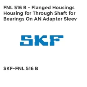 Image of FNL 516 B - Flanged Housings Housing for Through Shaft for Bearings On AN Adapter Sleev