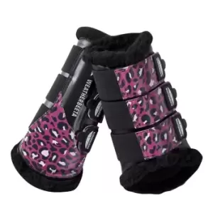 Image of Weatherbeeta Leopard Brushing Boots - Black