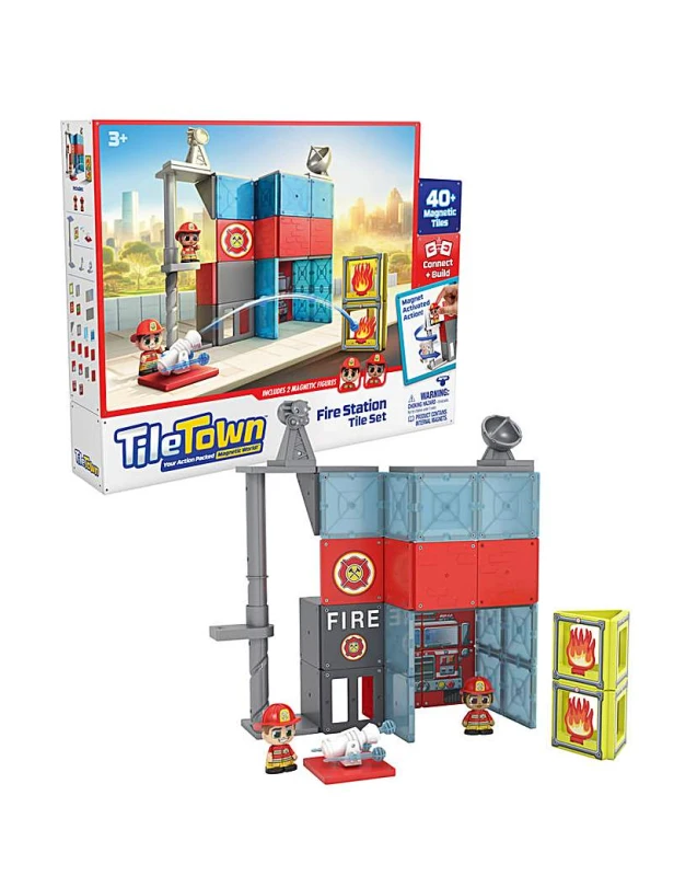 Image of Tile Town Tile Town Firehouse Set Male TL36701