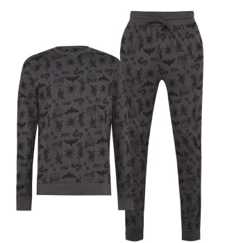 Image of Firetrap Mens Lounge Set - Smoke AOP