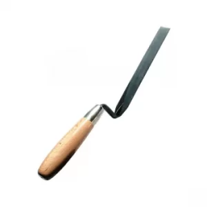 image of CK Tools T5073 75 Finger Trowel Flat Carbon Steel Wood Handle 19x175mm