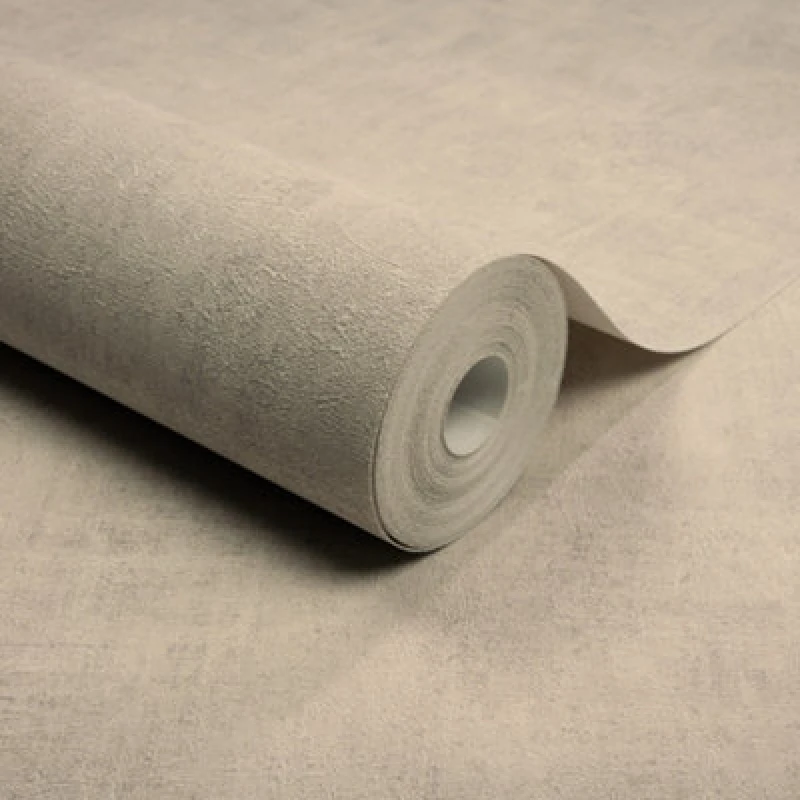 Image of Grandeco Annabella Distressed Plaster Textured Wallpaper, Beige
