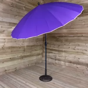 image of 2.6m Aluminium Shanghai Outdoor Garden Parasol - Crank & Tilt in Purple