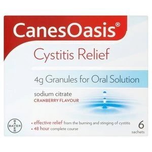 image of Canesten Canesoasis Cystitis Relief Pack of 6 Sachets