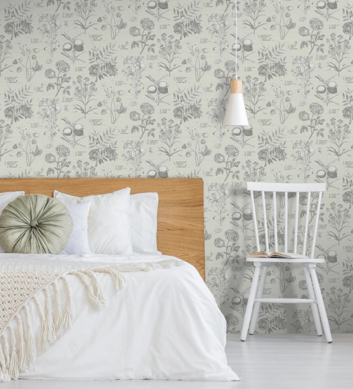 Image of RHS RHS Botanical Sketchbook Cream Wallpaper