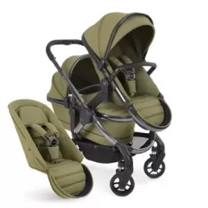 Image of iCandy Peach 7 Combo Double Phantom Pushchair, Olive Green