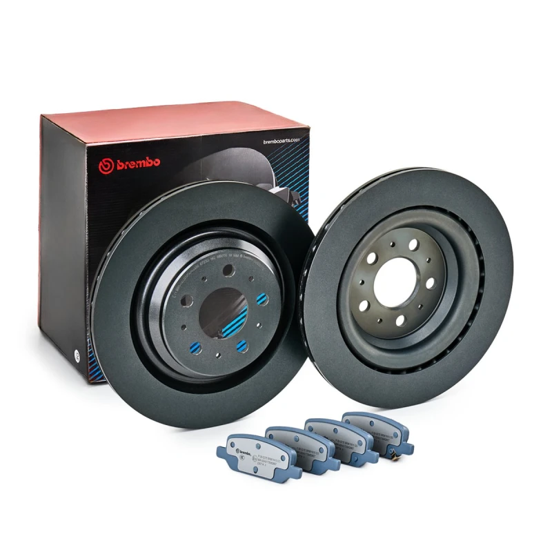 Image of BREMBO Brake discs and pads set BREMBO KT 08 002