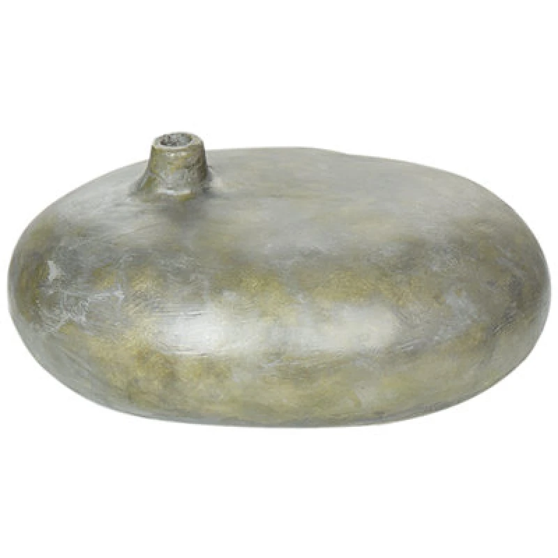 Image of Beliani Decorative Vase Rawang Ceramic 15cm Grey