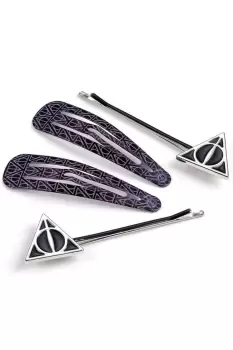 image of Deathly Hallows Hair Clip Set (Pack of 4)