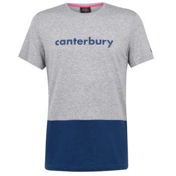 image of Canterbury Block Logo T Shirt Mens - Grey