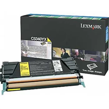 image of Lexmark C5340YX Yellow Laser Toner Ink Cartridge