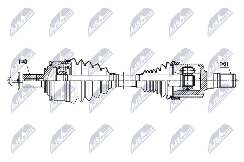 Image of NTY Drive shaft NTY NPW-VV-164